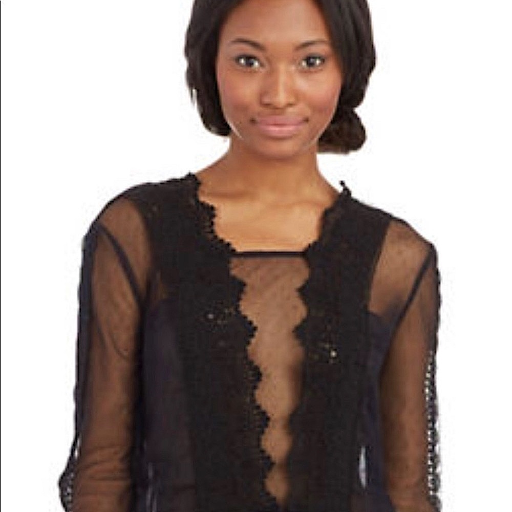 NWT Free People Midnight Memory lace top - Picture 6 of 15